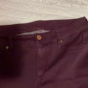 Maurice’s stretch aubergine jeans.  Size 16w regular length